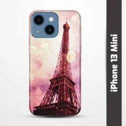 Pruný obal na iPhone 13 Mini s motivem Paris