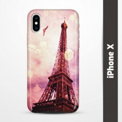 Pruný obal na iPhone X s motivem Paris