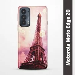 Pruný obal na Motorola Moto Edge 20 s motivem Paris