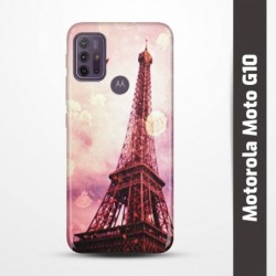 Pruný obal na Motorola Moto G10 s motivem Paris