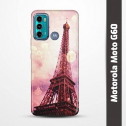 Pruný obal na Motorola Moto G60 s motivem Paris