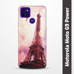 Pruný obal na Motorola Moto G9 Power s motivem Paris