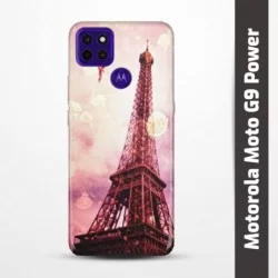Pruný obal na Motorola Moto G9 Power s motivem Paris