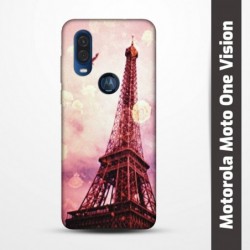 Pruný obal na Motorola Moto One Vision s motivem Paris