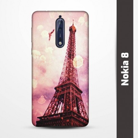 Pruný obal na Nokia 8 s motivem Paris