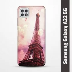 Pruný obal na Samsung Galaxy A22 5G s motivem Paris