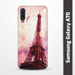Pruný obal na Samsung Galaxy A70 s motivem Paris