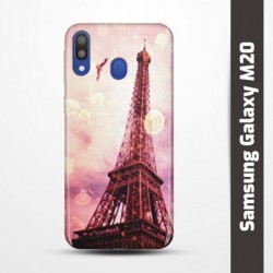 Pruný obal na Samsung Galaxy M20 s motivem Paris