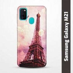 Pruný obal na Samsung Galaxy M21 s motivem Paris
