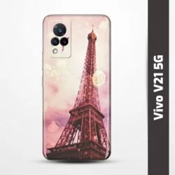 Pruný obal na Vivo V21 5G s motivem Paris