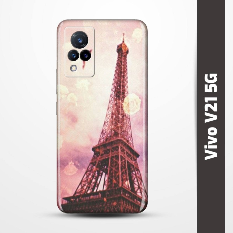 Pruný obal na Vivo V21 5G s motivem Paris