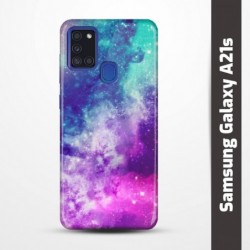Pružný obal na Samsung Galaxy A21s s motivem Vesmír