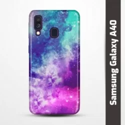 Pružný obal na Samsung Galaxy A40 s motivem Vesmír