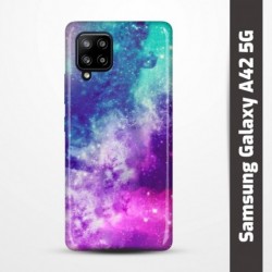 Pružný obal na Samsung Galaxy A42 5G s motivem Vesmír