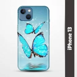 Pružný obal na iPhone 13 s motivem Motýli