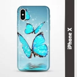 Pružný obal na iPhone X s motivem Motýli