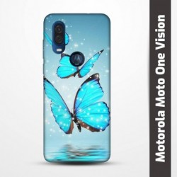 Pružný obal na Motorola Moto One Vision s motivem Motýli