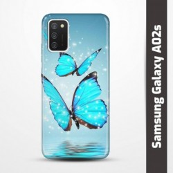 Pružný obal na Samsung Galaxy A02s s motivem Motýli