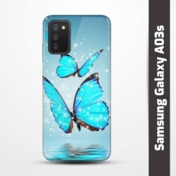 Pružný obal na Samsung Galaxy A03s s motivem Motýli