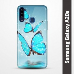 Pružný obal na Samsung Galaxy A20s s motivem Motýli