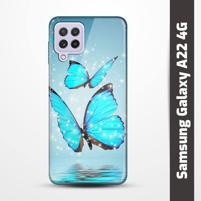 Pružný obal na Samsung Galaxy A22 4G s motivem Motýli
