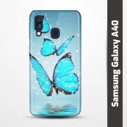 Pružný obal na Samsung Galaxy A40 s motivem Motýli