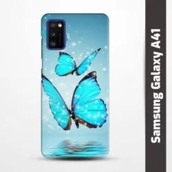 Pružný obal na Samsung Galaxy A41 s motivem Motýli
