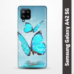 Pružný obal na Samsung Galaxy A42 5G s motivem Motýli