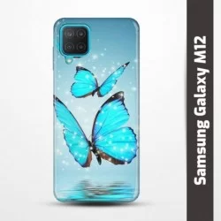 Pružný obal na Samsung Galaxy M12 s motivem Motýli