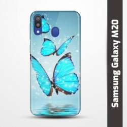 Pružný obal na Samsung Galaxy M20 s motivem Motýli