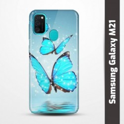 Pružný obal na Samsung Galaxy M21 s motivem Motýli