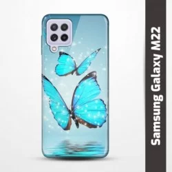 Pružný obal na Samsung Galaxy M22 s motivem Motýli