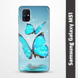 Pružný obal na Samsung Galaxy M51 s motivem Motýli