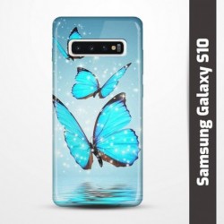 Pružný obal na Samsung Galaxy S10 s motivem Motýli