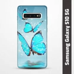 Pružný obal na Samsung Galaxy S10 5G s motivem Motýli