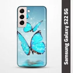 Pružný obal na Samsung Galaxy S22 5G s motivem Motýli
