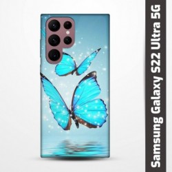 Pružný obal na Samsung Galaxy S22 Ultra 5G s motivem Motýli