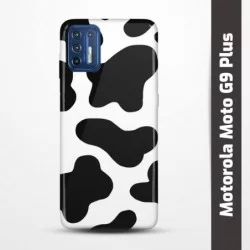 Pružný obal na Motorola Moto G9 Plus s motivem Cow