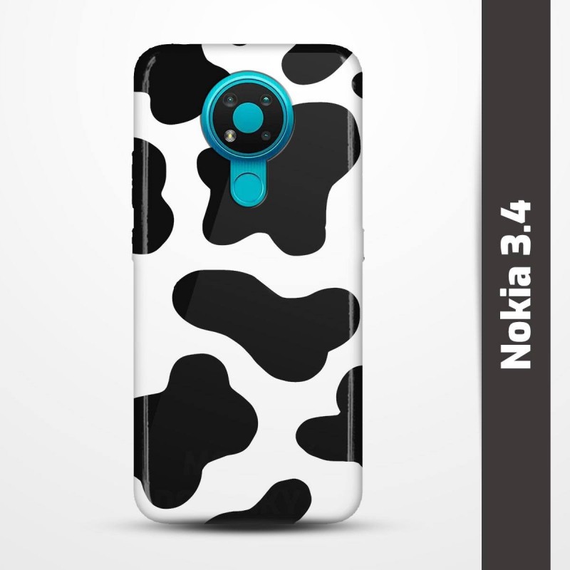 Pružný obal na Nokia 3.4 s motivem Cow