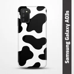 Pružný obal na Samsung Galaxy A03s s motivem Cow
