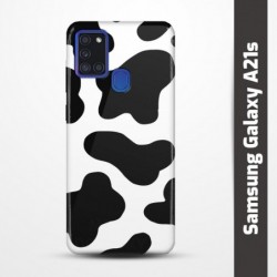 Pružný obal na Samsung Galaxy A21s s motivem Cow