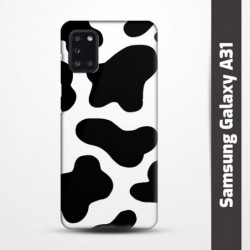 Pružný obal na Samsung Galaxy A31 s motivem Cow