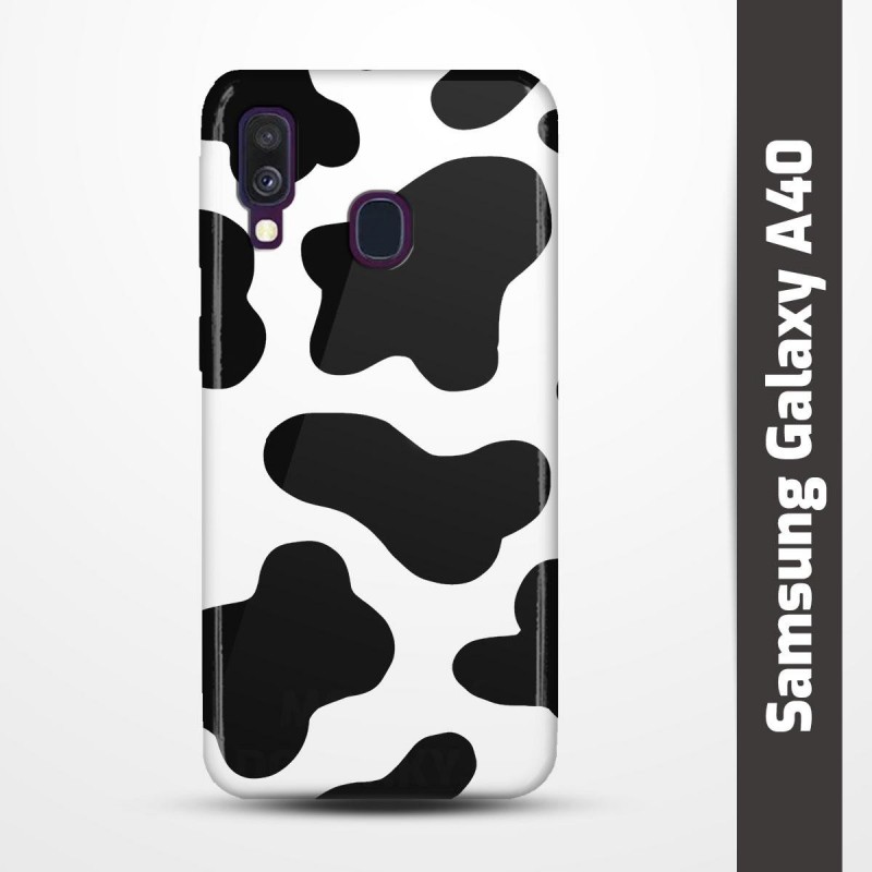 Pružný obal na Samsung Galaxy A40 s motivem Cow