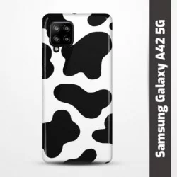 Pružný obal na Samsung Galaxy A42 5G s motivem Cow