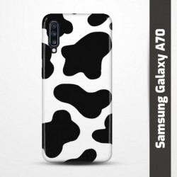 Pružný obal na Samsung Galaxy A70 s motivem Cow