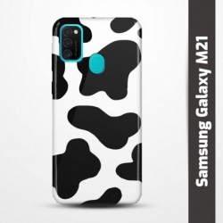 Pružný obal na Samsung Galaxy M21 s motivem Cow