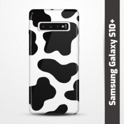Pružný obal na Samsung Galaxy S10+ s motivem Cow