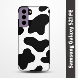 Pružný obal na Samsung Galaxy S21 FE s motivem Cow
