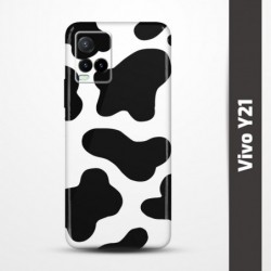 Pružný obal na Vivo Y21 s motivem Cow