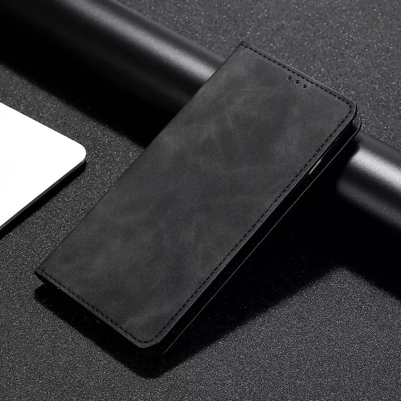 Kožené pouzdro na Redmi Note 9 v barvě Černá